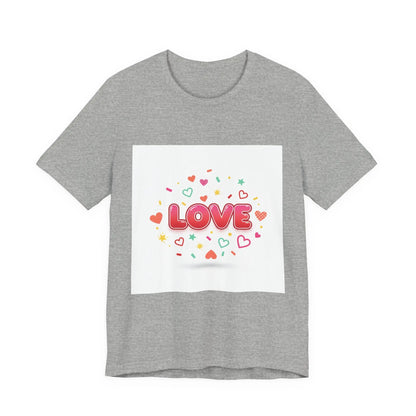 Love Heart Graphic Tee — Cute Valentine’s Day Short Sleeve Shirt - Print Yours Today