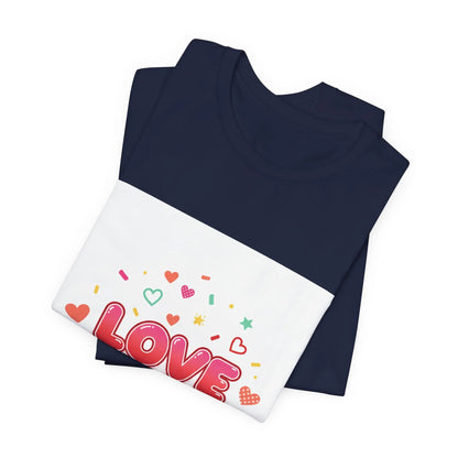 Love Heart Graphic Tee — Cute Valentine’s Day Short Sleeve Shirt - Print Yours Today