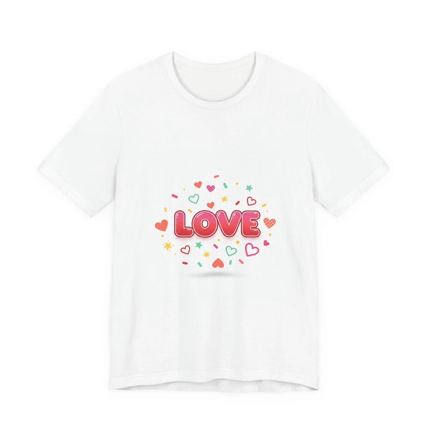 Love Heart Graphic Tee — Cute Valentine’s Day Short Sleeve Shirt - Print Yours Today