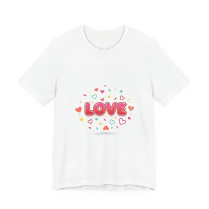 Love Heart Graphic Tee — Cute Valentine’s Day Short Sleeve Shirt - Print Yours Today