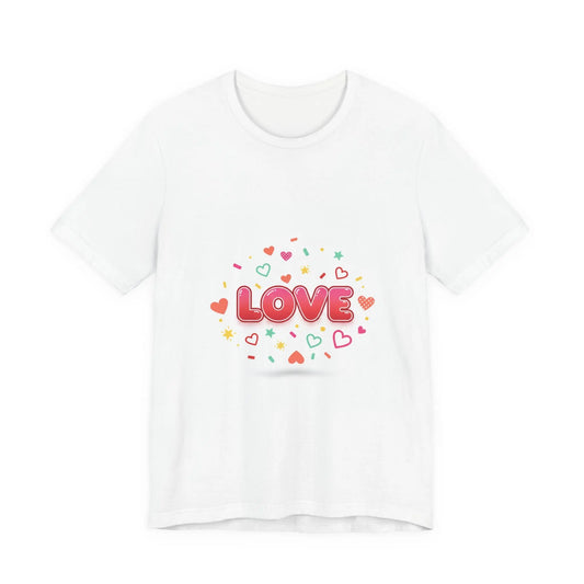 Love Heart Graphic Tee — Cute Valentine’s Day Short Sleeve Shirt - Print Yours Today