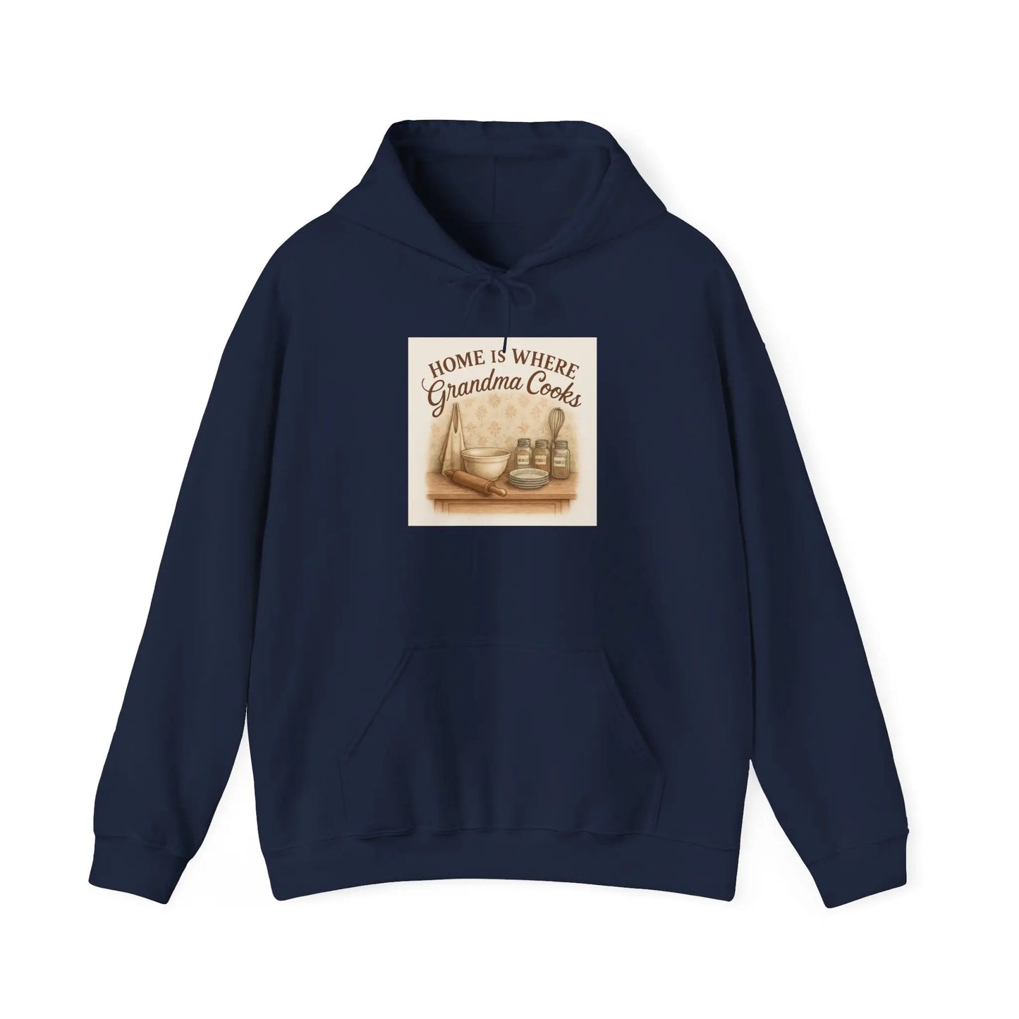 Grandma Cooks Hoodie - "Home Is Where Grandma Cooks" Cozy Kitchen Sweatshirt - Print Yours Today