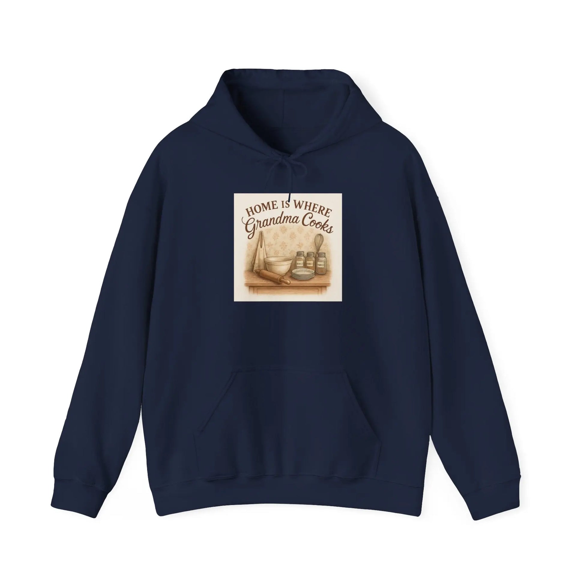 Grandma Cooks Hoodie - "Home Is Where Grandma Cooks" Cozy Kitchen Sweatshirt - Print Yours Today