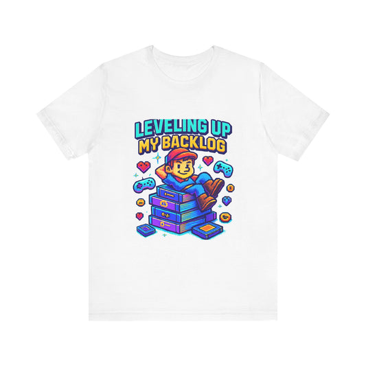 Leveling Up My Backlog T-Shirt — Gamer Productivity Retro Tee