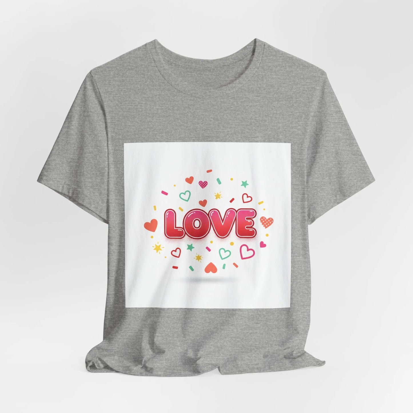 Love Heart Graphic Tee — Cute Valentine’s Day Short Sleeve Shirt - Print Yours Today
