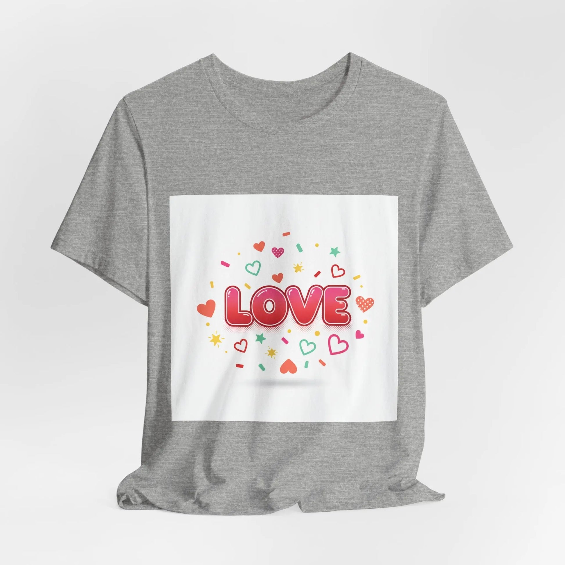 Love Heart Graphic Tee — Cute Valentine’s Day Short Sleeve Shirt - Print Yours Today