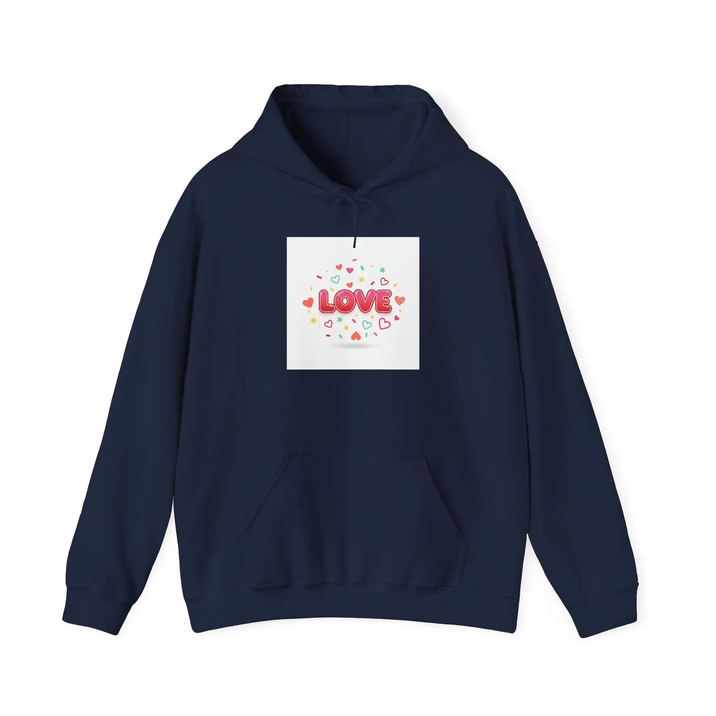 Love Heart Badge Hoodie | Galentine’s Friendship, Pink Red Typography - Print Yours Today