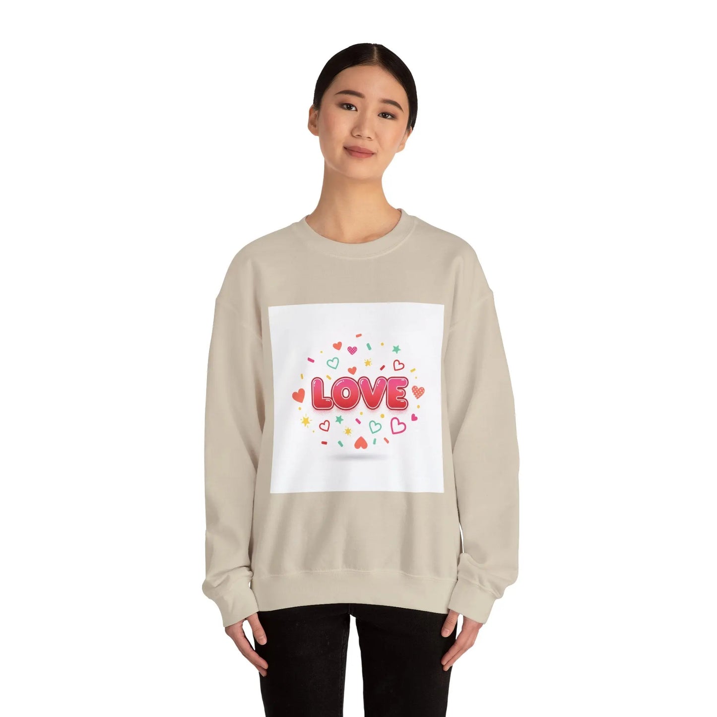 LOVE heart graphic Sweatshirt | Galentine’s friendship sweatshirt, pink red vibes - Print Yours Today