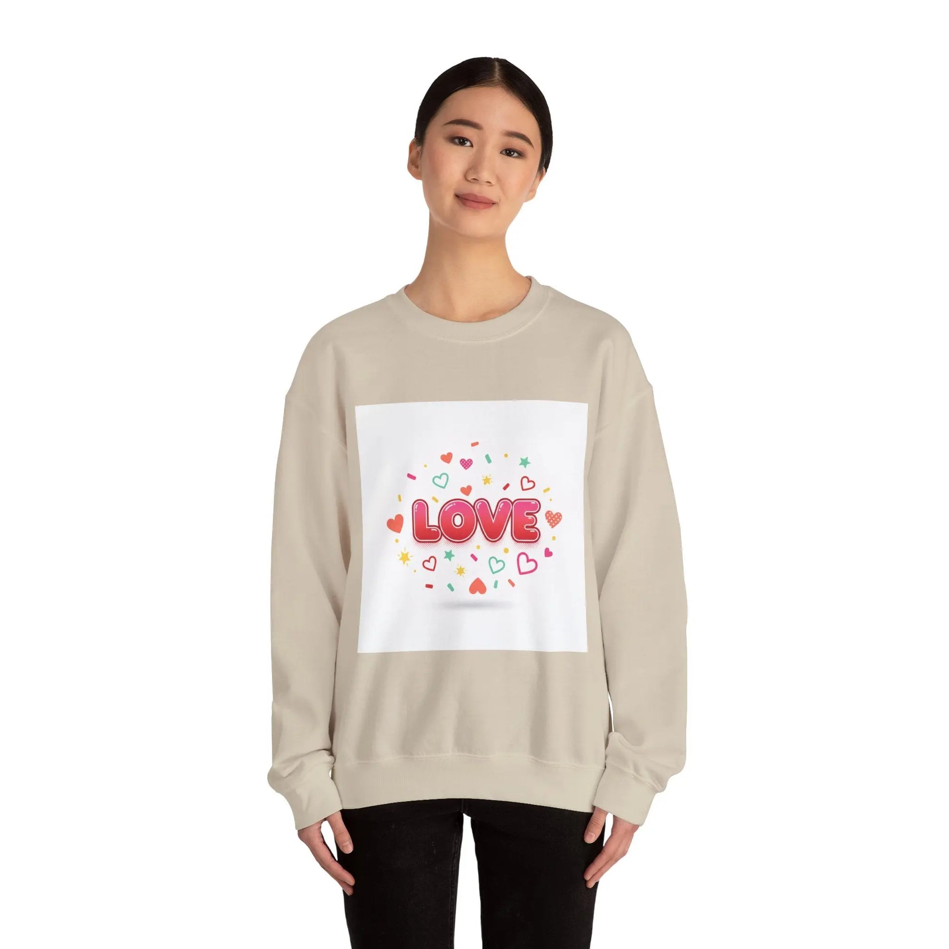 LOVE heart graphic Sweatshirt | Galentine’s friendship sweatshirt, pink red vibes - Print Yours Today