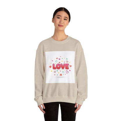 LOVE heart graphic Sweatshirt | Galentine’s friendship sweatshirt, pink red vibes - Print Yours Today