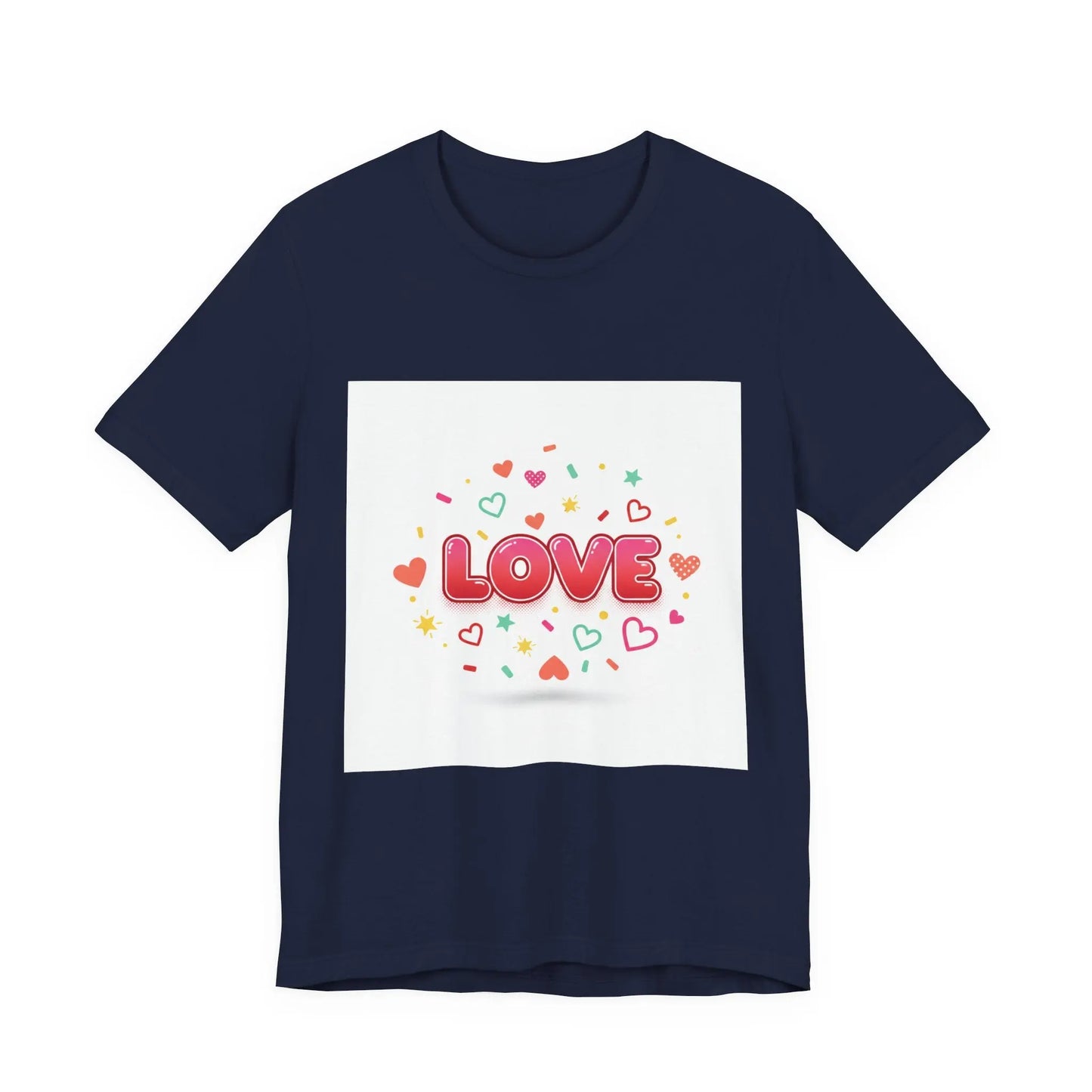 Love Heart Graphic Tee — Cute Valentine’s Day Short Sleeve Shirt - Print Yours Today