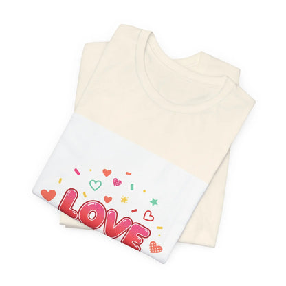 Love Heart Graphic Tee — Cute Valentine’s Day Short Sleeve Shirt - Print Yours Today