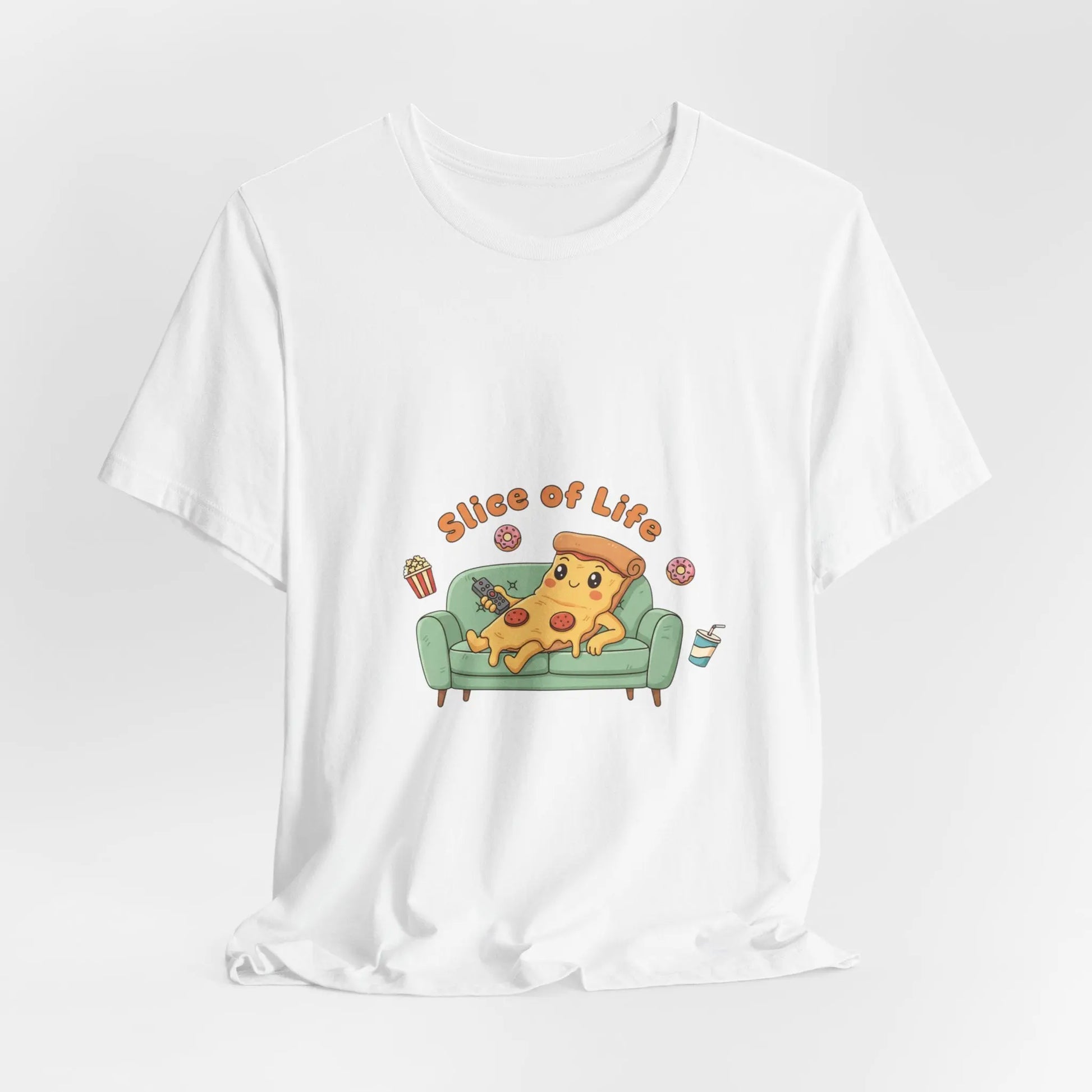 Slice of Life Pizza Tee | food pun shirt, snack cartoon tee - Print Yours Today