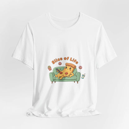 Slice of Life Pizza Tee | food pun shirt, snack cartoon tee - Print Yours Today
