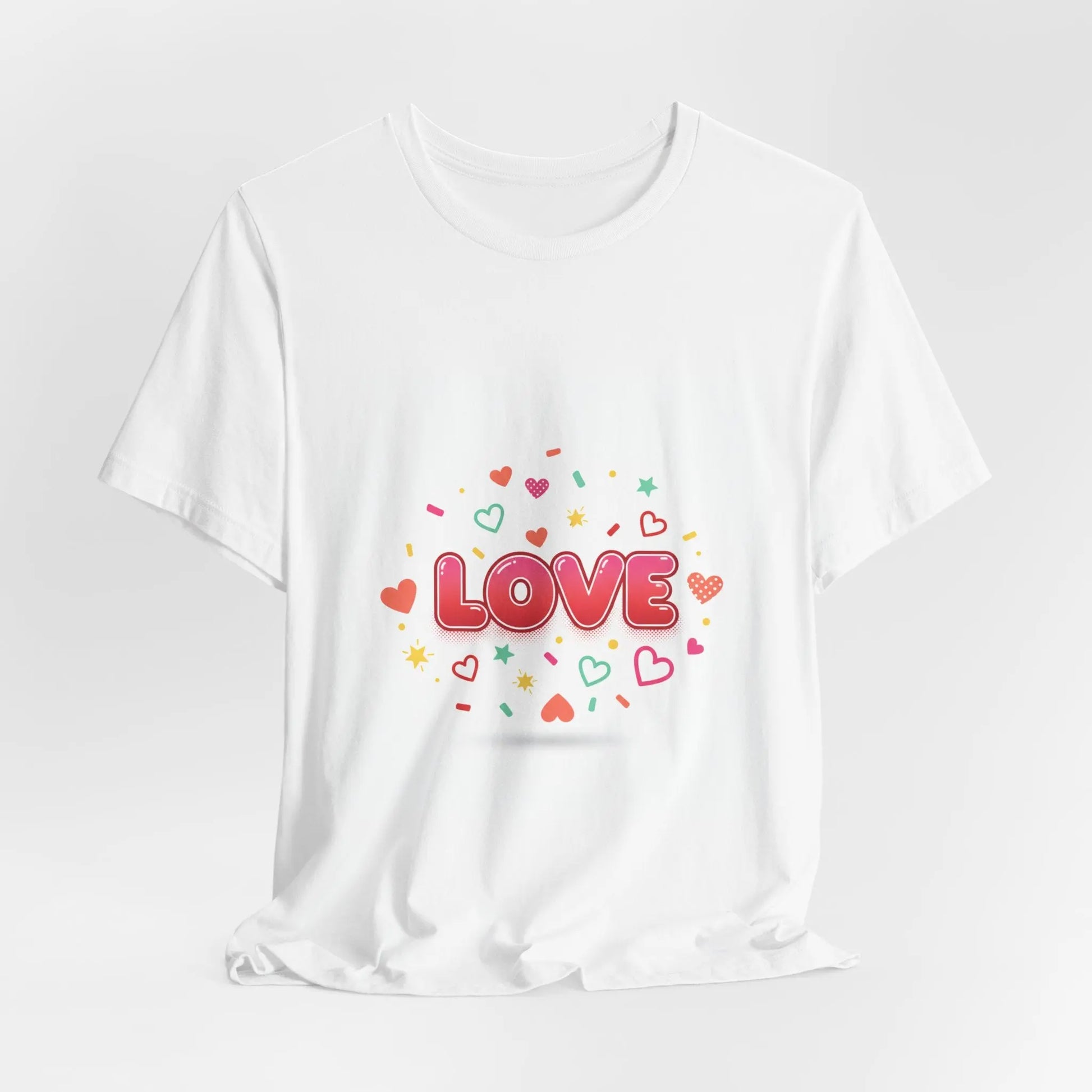 Love Heart Graphic Tee — Cute Valentine’s Day Short Sleeve Shirt - Print Yours Today