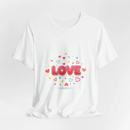 Love Heart Graphic Tee — Cute Valentine’s Day Short Sleeve Shirt - Print Yours Today