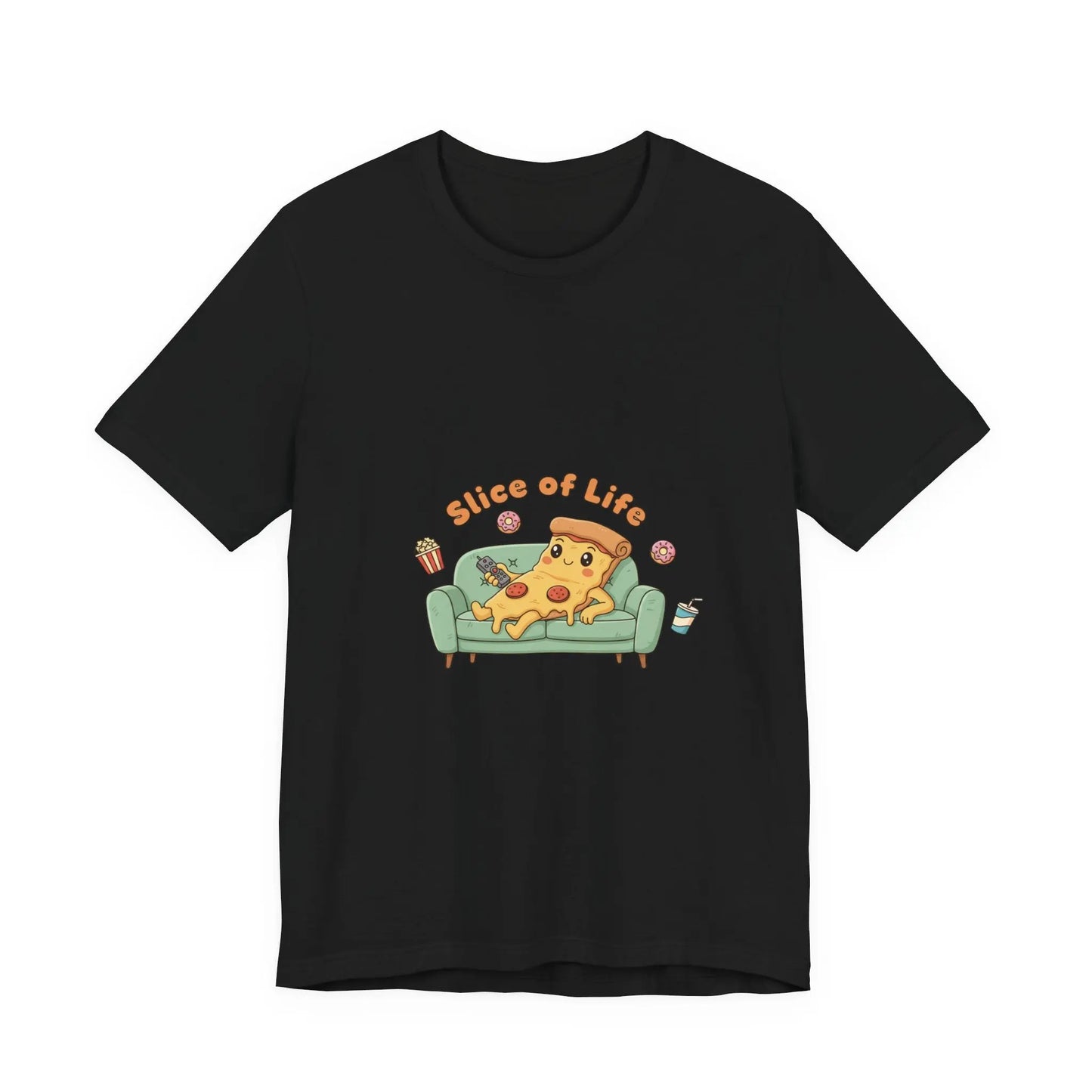 Slice of Life Pizza Tee | food pun shirt, snack cartoon tee - Print Yours Today