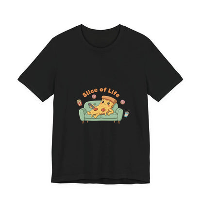 Slice of Life Pizza Tee | food pun shirt, snack cartoon tee - Print Yours Today