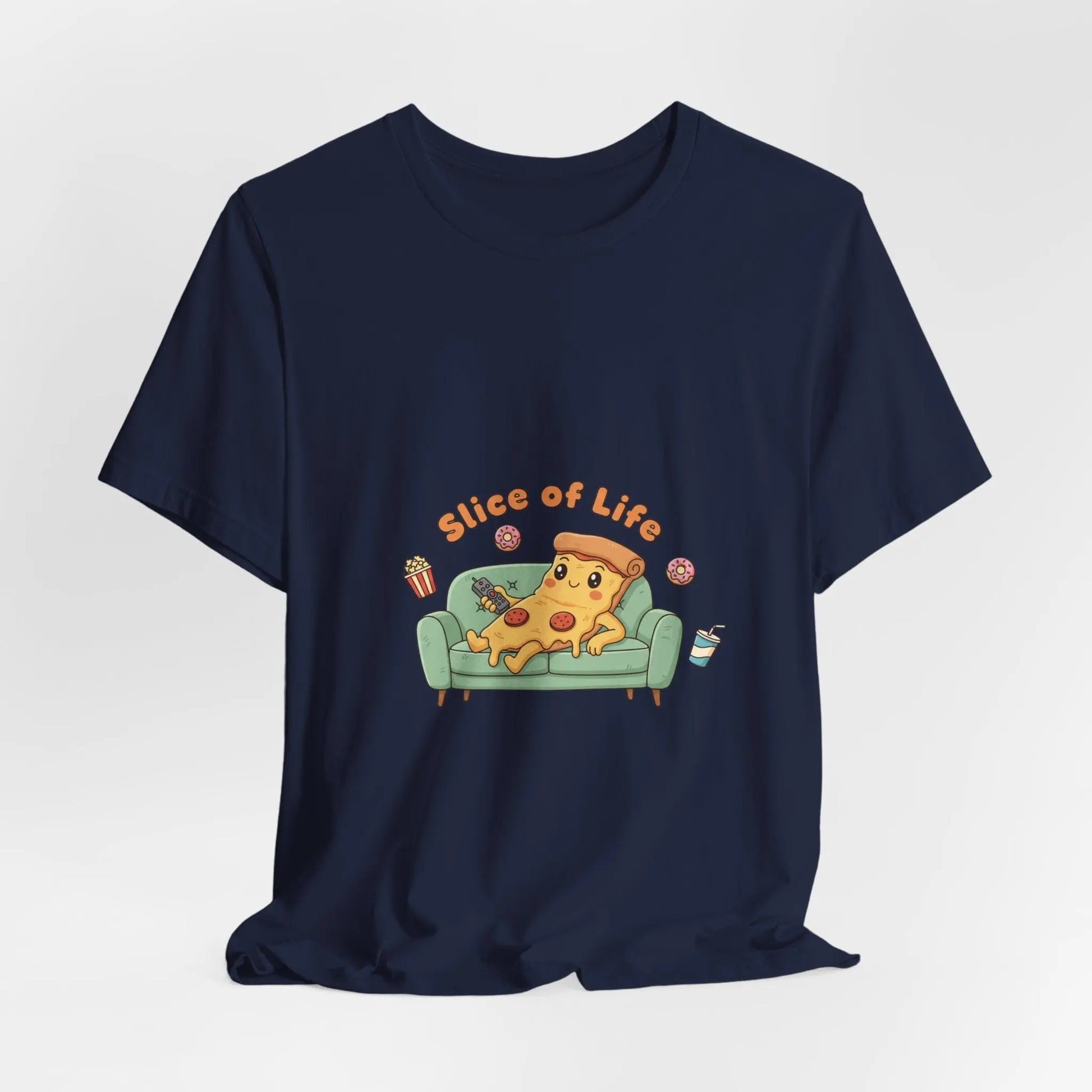 Slice of Life Pizza Tee | food pun shirt, snack cartoon tee - Print Yours Today