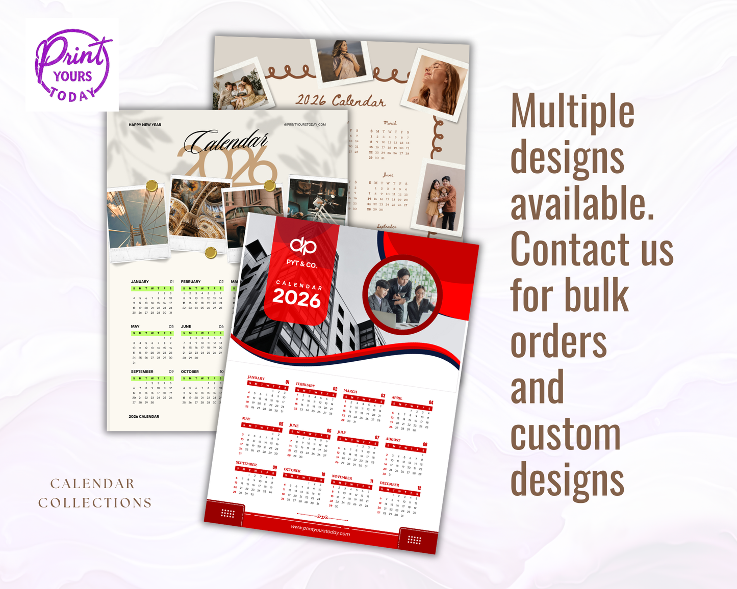 Customizable calendar magnet on fridge 2026