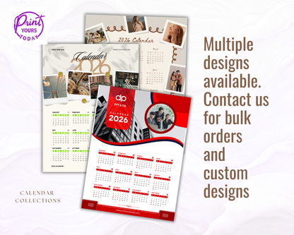 Customizable calendar magnet on fridge 2026