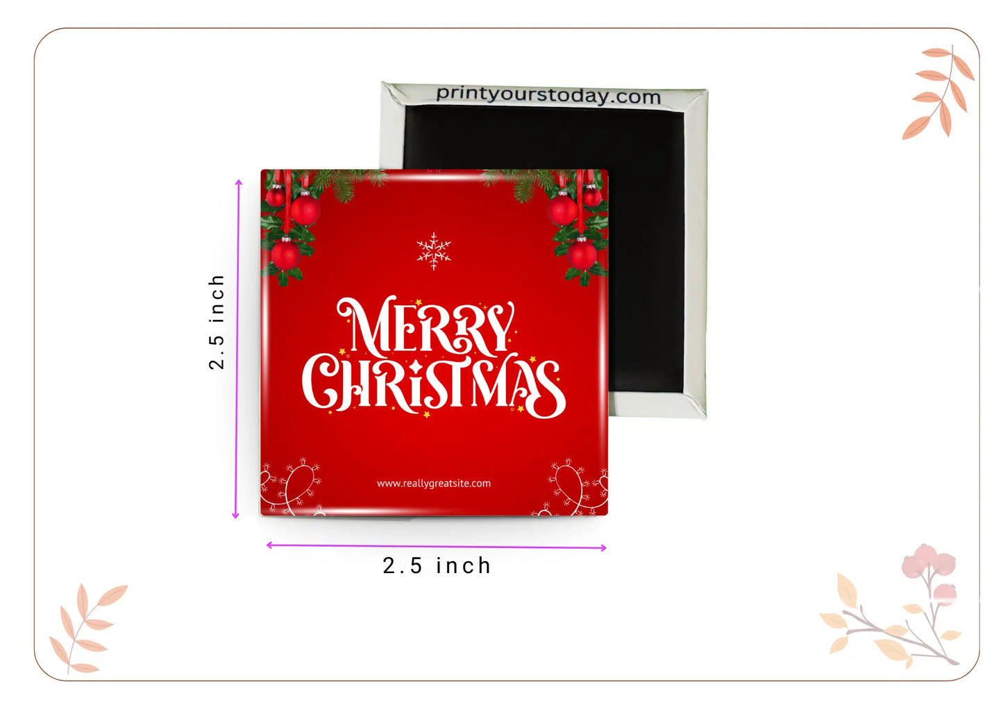 Family Holiday Photo Magnet Set