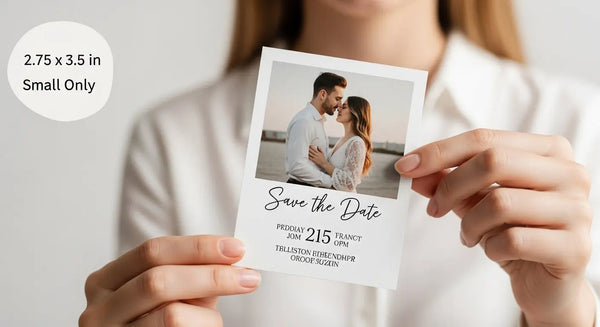 Save The Date Template With Custom  Photos – Editable Wedding Save the Date Card - Print Yours Today