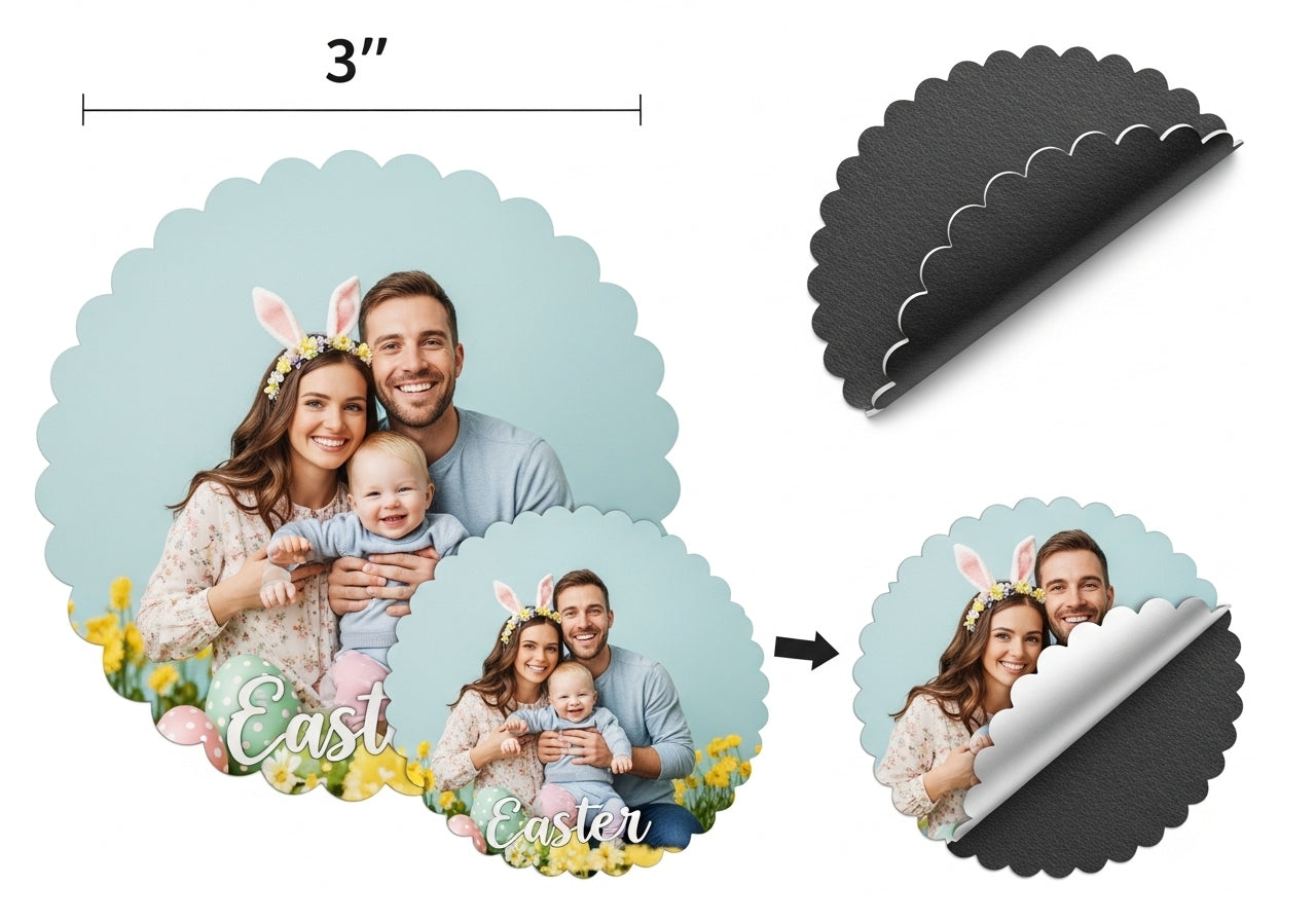Small Circle Magnets - Round Photo Magnets