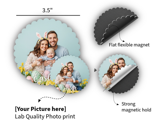 Custom Shaped Magnets - Scalloped Round