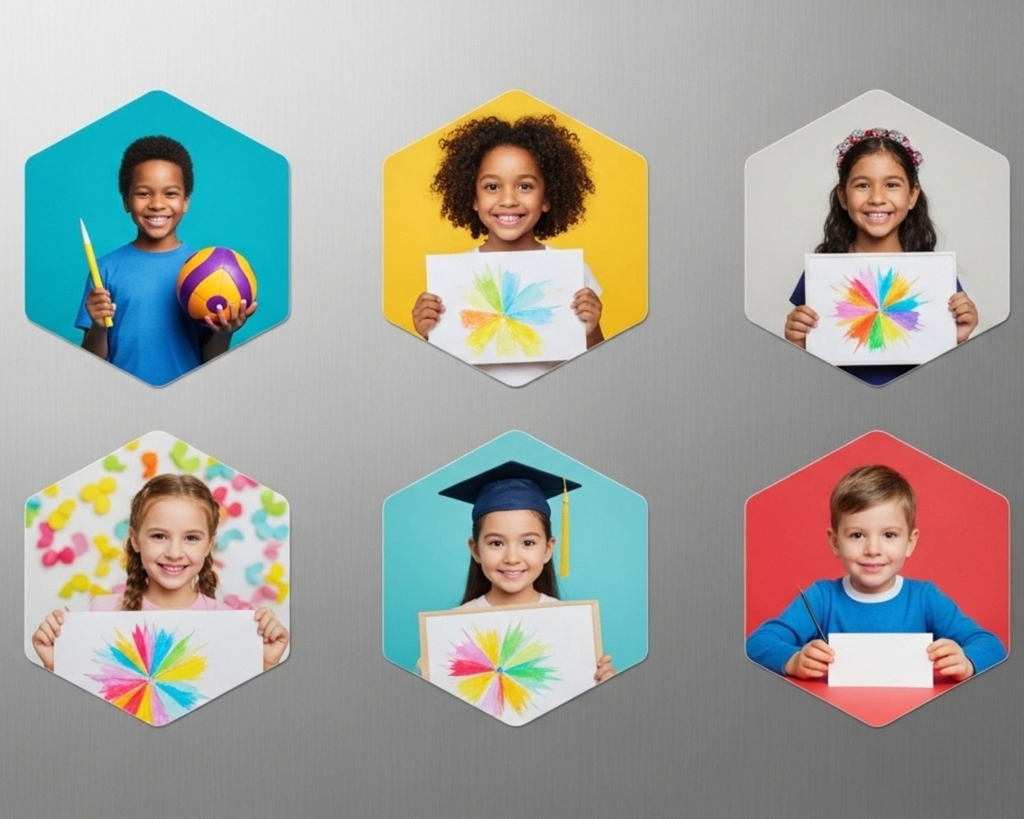Hexagon Magnets - Customized Photo Prints