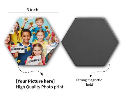 Hexagon Magnets - Customized Photo Prints