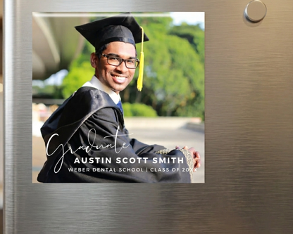 Graduation Invitation Magnets - Square Fridge Magnet