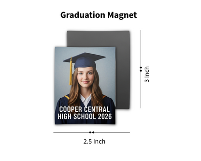 Graduation Invitation Magnets - Rectangle  (3 *2.5 ) Inch Magnet