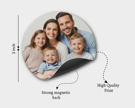 Small Circle Magnets - Round Photo Magnets