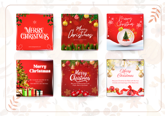 Custom Christmas fridge magnet collection with holiday photo designs