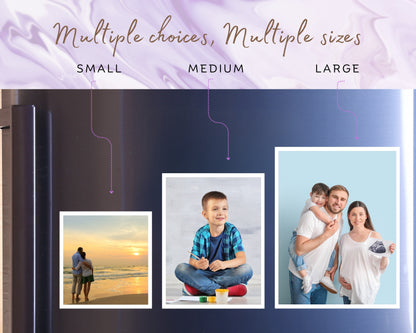 Custom photo fridge magnets personalized with your pictures – high quality custom fridge magnets for gifts