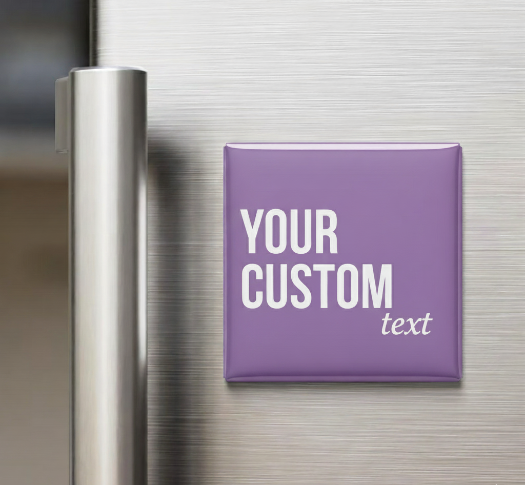 Personalized quote fridge magnet – front view