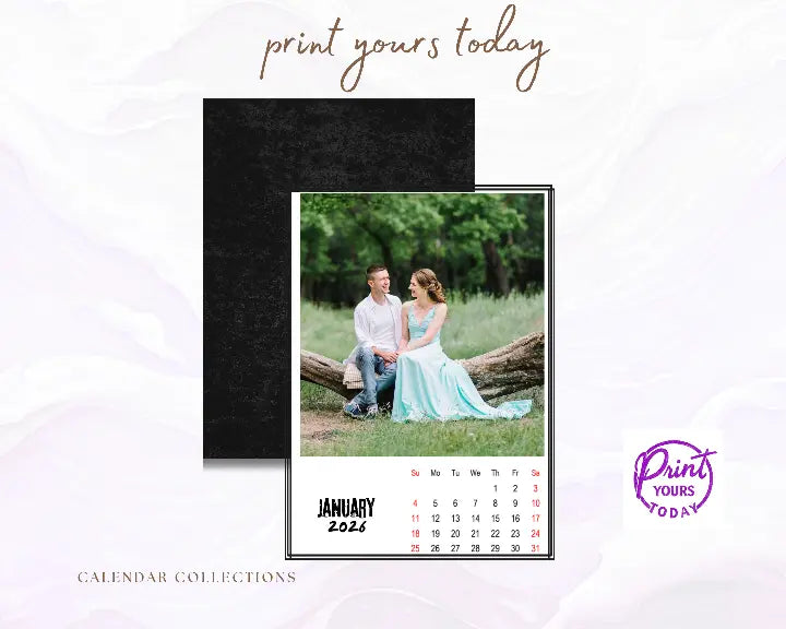personalized monthly calendar with custom photo magnets