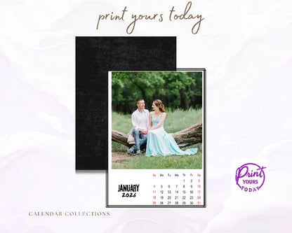 personalized monthly calendar with custom photo magnets