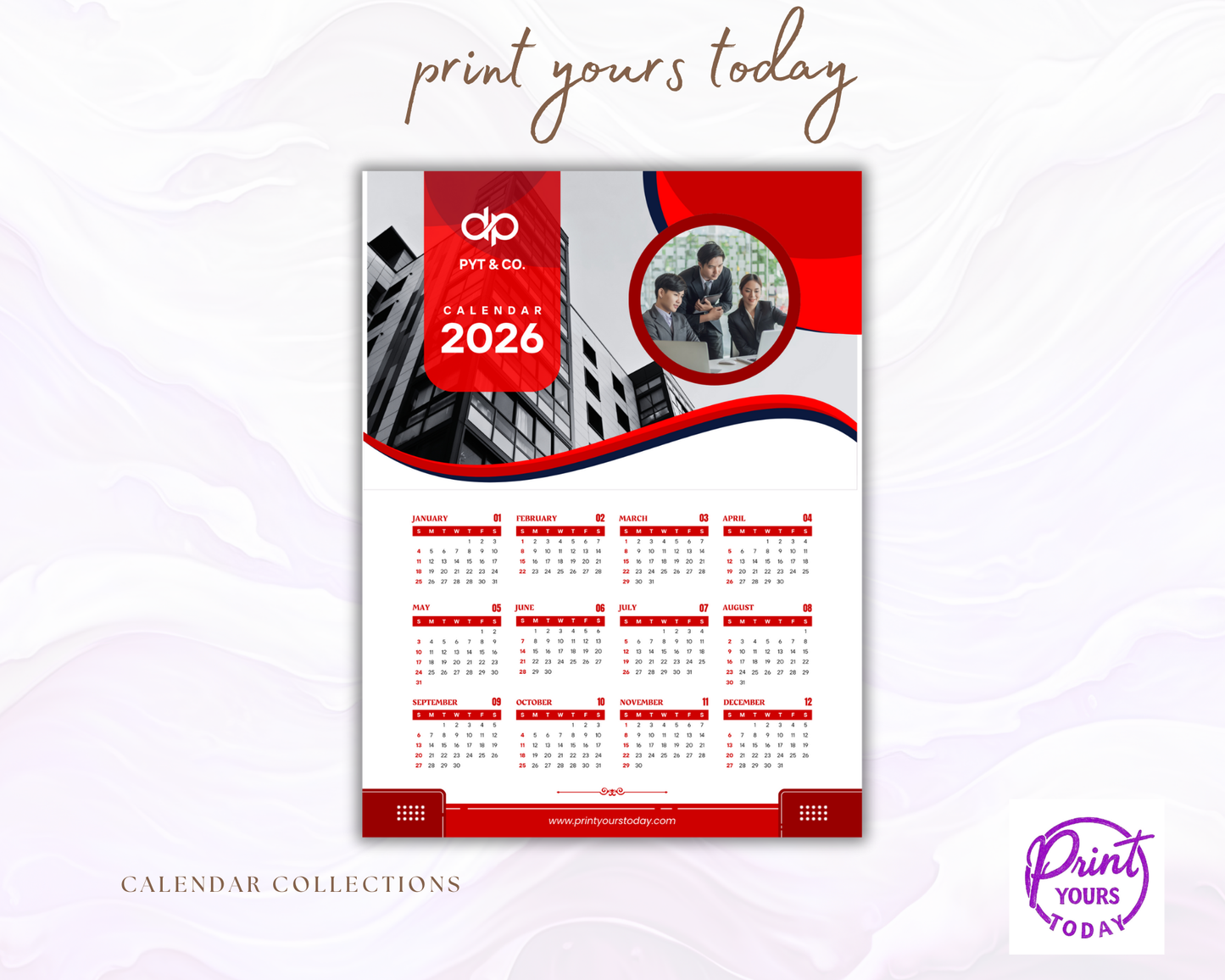 2026 Magnetic Yearly Calendar — Customizable, Durable, Perfect for Home & Gifts
