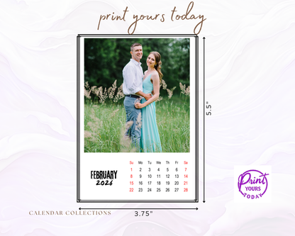 Personalized Photo Magnetic Calendar – Custom Fridge Magnet Calendar 2026 Magnetic Calendar Photo Gift Monthly Fridge Magnet