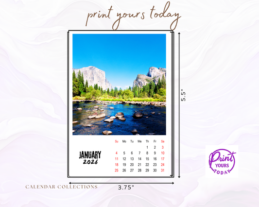Photo magnetic calendar sample magnet for refrigerator